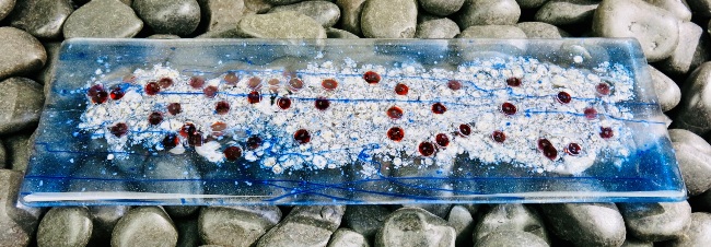 Salmon Redd II Fused Glass Wall Art