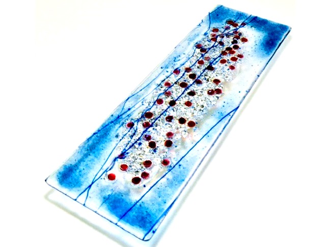 Salmon Redd II Fused Glass Wall Art