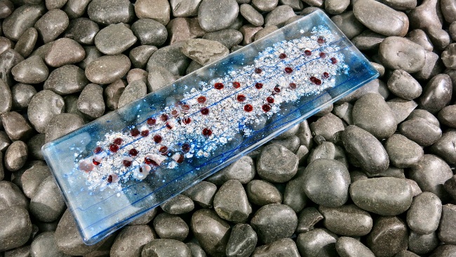 Salmon Redd III - Fused Glass Wall Art