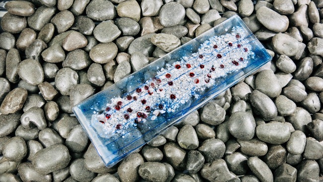 Salmon Redd III - Fused Glass Wall Art