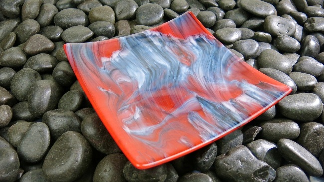 View more about Magma Plate - Fused Glass Tableware