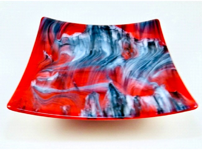 Magma Plate - Fused Glass Tableware