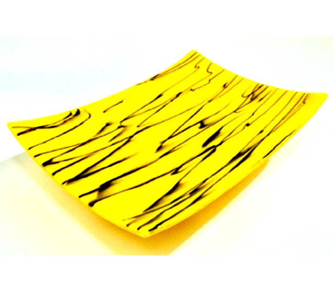 Lemon Currents - Fused Glass Tableware