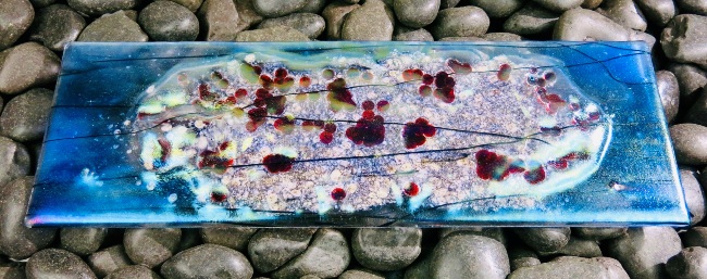 Salmon Redd I Fused Glass Wall Art