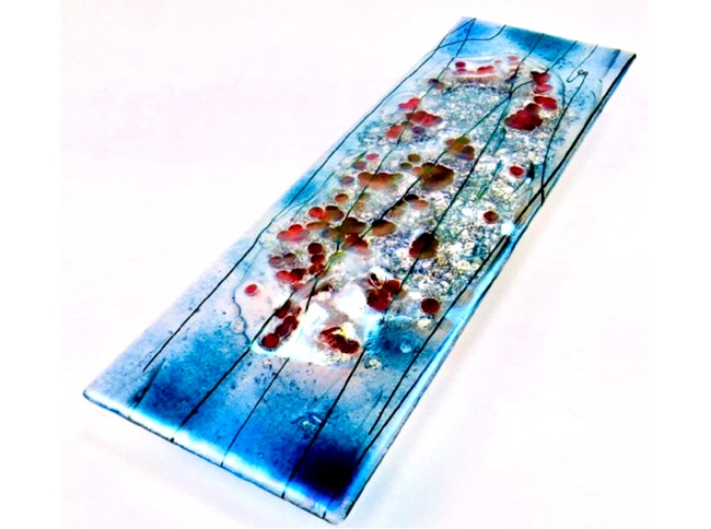 Salmon Redd I Fused Glass Wall Art